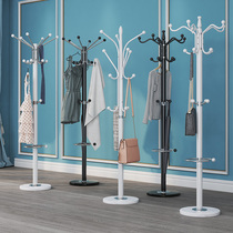 Modern minimalist marble floor-to-ceiling bedroom coat rack household single pole hanger small apartment living room hanger