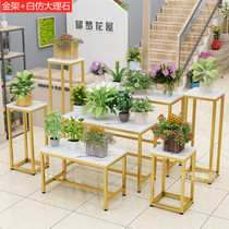 花店花架服装店中岛架高低展示架桌子鲜花包包鞋帽流水台橱窗展台