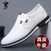 PLOVER PECKING WOOD BIRDS MEN SHOES SPRING SPORTS LITTLE WHITE SHOES MEN BUSINESS INNER HEIGHTENING GENUINE LEATHER BREATHABLE CASUAL LEATHER SHOES