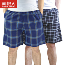 2 strips of Antarctic Cotton pajama pants mens shorts home shorts five points middle pants loose big pants beach pants