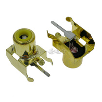 AV Lotus socket RCA female seat gold-plated single hole with core soldering audio seat sub-video interface yellow