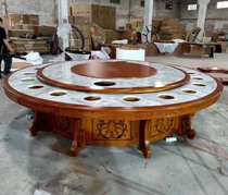 Hot pot table Induction cooker integrated Marble hot pot shop table and chair Hotel commercial electric round dining table Restaurant household