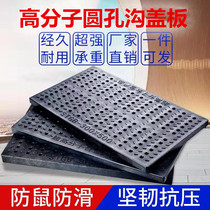 Round hole plastic drain cover plate non-slip anti-rat trench cover resin composite sewer ditch cover rainwater grate