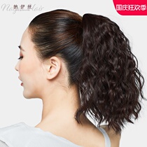 Wig female ponytail grab clip corn hot strap water ripples natural Net red long curled hair short hair fake braid hair tail