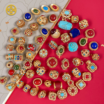 Ancient Pharkindiy Accessories with Jingtai Blue Macroporous Distribution Pearl China Wind Handmade Material Silver Bracelet String Bead Bracelet Gold Jewelry