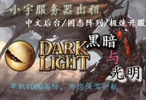 Xiaoyu dark and light server rental DarkandLight black light game rental support new map
