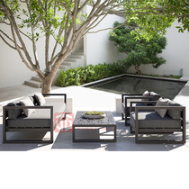 Outdoor sofa aluminum alloy soft furniture outdoor hotel leisure courtyard outdoor garden balcony sun room combination