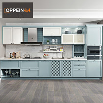 Opai integral cabinet custom kitchen cabinet assembly Nordic kitchen stove counter Baikal quartz stone countertop