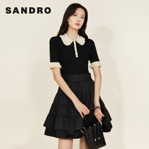 (Fact-led sense) sandro classic with womens dress dolls collar lace knit cardigan SFPPU01300