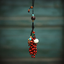 Upscale car pendant with Bean Blood Bodice Rear View Mirror Lotus Pendant In Car Ornaments Men And Women Safety Pendant