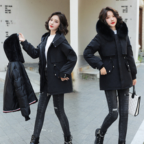  Short cotton clothes female Korean version of the new student thickened down cotton coat jacket 2021 winter loose quilted jacket Parker clothes
