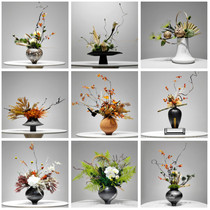New Chinese-style simulation flower art model restaurant coffee table tea room soft decoration desktop decoration simulation plant bonsai decoration