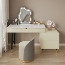 Rock dresser bed cabinet in one bedroom modern simple luxury minimal luxury minimal makeup table cream minimal and simple wood