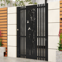 Outdoor iron gate rural courtyard door garden fence door Villa yard door double Open custom stainless steel wall gate