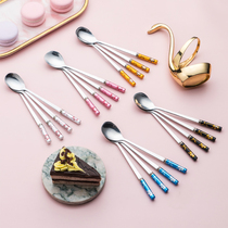 Net red INS dessert spoon baby spoon ice spoon mixing spoon small cute creative ice cream coffee spoon spoon