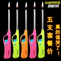 Open Fire Ignition Gun Electronic Ignitor Gas Cooker Natural Gas Kitchen Lengthened Lighter Candle Long Mouth Ignition Stick