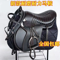 Dermal endurance saddle integrated saddle double belly belt full set of British saddle long-distance endurance saddle