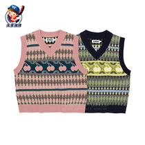 Korea direct mail KIRSH counter 2021 New vneck Cherry sweater vest politely age vintage vest