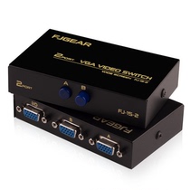 VGA switcher 2 in 1 out 2 port computer monitor converter HD multi-video surveillance Shared video switching