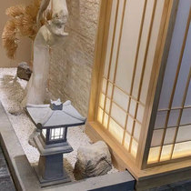 Stone lamp Japanese indoor dry landscape new Chinese landscape stone lantern decoration courtyard outdoor solar lawn stone carving