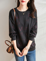 Cut the big brand Yu Shan Italys original single export foreign trade Womens tail single European goods foreign gas letter hot diamond sweater women
