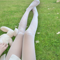 New Lolita stockings Corded Silk Fall Thin Cross Strap Bow Sweet Beauty Pantyhose