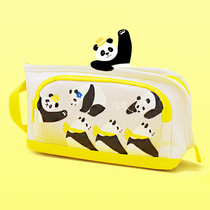 Japan KOKUYO national reputation red panda pen bag cartoon cute simple men and women large capacity Korean style children kindergarten primary school students with junior high school students creative pencil stationery box
