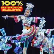 Ninth Xiaoho Wind-picking children dance Miaos sister to perform the Miao ethnic minority stage 61 performance clothes