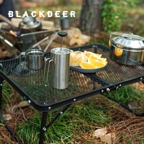 Black deer Tianniu iron mesh folding table lightweight portable outdoor camping camping barbecue aluminum alloy picnic table