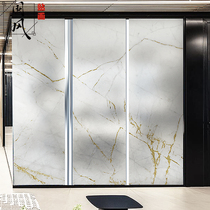 Glass sticker gold luxury marble office frosted electrostatic bathroom transparent opaque opaque film