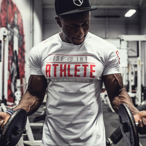 Fitness Short-sleeved Men Half-sleeved T-shirt Stretch Clothes Sweat Muscle Training Costume