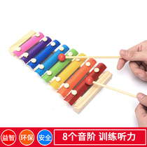 Young Children Baby building block hand piano 8 months baby educational instrument toy 1-2 3 years old eight sound xylophone