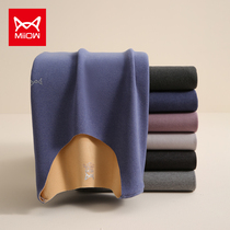 Cat person without mark and warm underwear for men Garsuede plus thick Deccan heat beating bottom inner wearing autumn clothes autumn pants thin suit winter