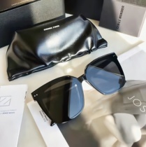 GM Sunglasses Woman 2022 New Tea Color Advanced Sensation Big Face Slim Anti UV Polarized Sunglasses Male Internet Red