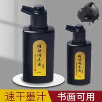 Zhou Huchen ink brush calligraphy special Chinese painting 100ml small bottle childrens rice paper painting quick-drying ink set