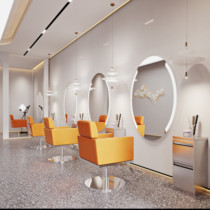 Net Red new barber shop simple hairdressing mirror table hair salon special hair cutting mirror stainless steel double-sided hair floor mirror