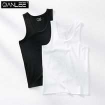 2-piece Mens vest mens cotton summer hurdles White bottomed underwear mens large size loose Sports