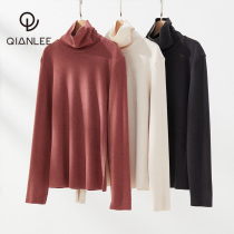 High collar lady autumn clothes gush with undershirt woman winter thickened heat inside wearing warm underwear blouses big code 2021