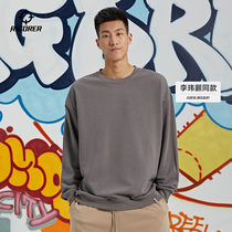 Approver sports sweatshirt male and female loose large code round neckline headsets student youth casual sports fashion blouses