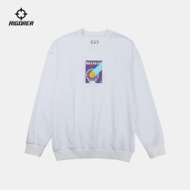 Quasi 2021 New Basketball culture printing sports running leisure loose round long sleeve collar pullover sweater men and women