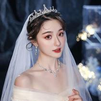 Bride Wedding Headwear Crown Necklace Earrings Accessories Wedding Bride Xiuhe Clothing Headwear