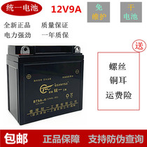 Unified motorcycle battery Prince 12V9ah tricycle men straddling 12N9L universal maintenance-free dry battery