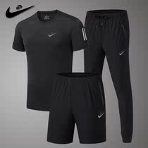 Nike pure summer sports suit men loose ice silk elastic short-sleeved T-shirt fitness clothes Running casual sportswear