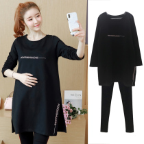 Pregnant womens spring clothing suit fashion 2022 new spring gestation women dress blouses womens tennis red mid-spring-autumn one-piece dress