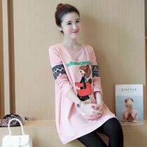 Pregnant women autumn suit fashion base shirt 2021 new dress long sleeve autumn winter coat women Spring Autumn T-shirt