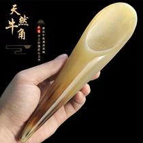 Natural horn scraping tube leg scraping board back special open back massage point dial tendon thickening whole body Universal