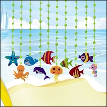 Kindergarten Huanchuang hanging classroom corridor Shopping mall mother and baby shop layout Air hanging ocean fish theme decoration