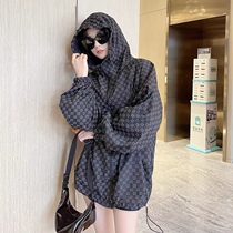 Italian replay high-quality tandem hat sunscreen woman 2022 new SPF50 printed sunscreen jacket