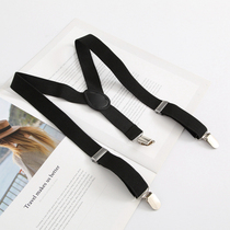 Childrens straps clip childrens pants hanging pants non-slip boys and girls baby Students black elastic adjustable straps