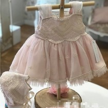 High-end custom Spanish female treasure 100 days old dress puffy dress Lolita lace mesh dress